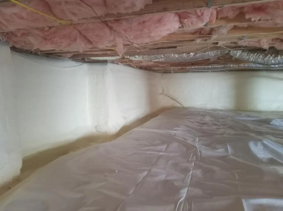 Crawl space encapsulation with closed-cell spray foam for Attic Insulation in San Francisco